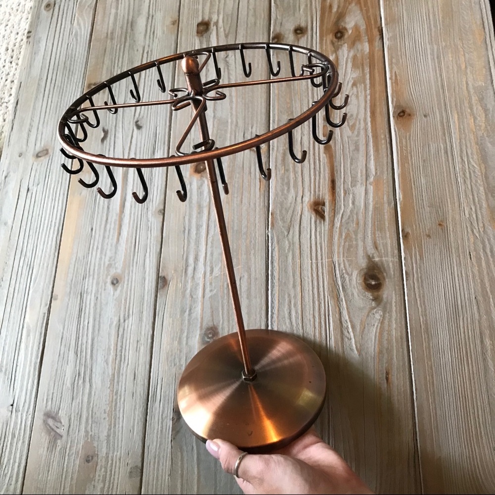 Urban Outfitters Copper Rotating Jewelry Stand